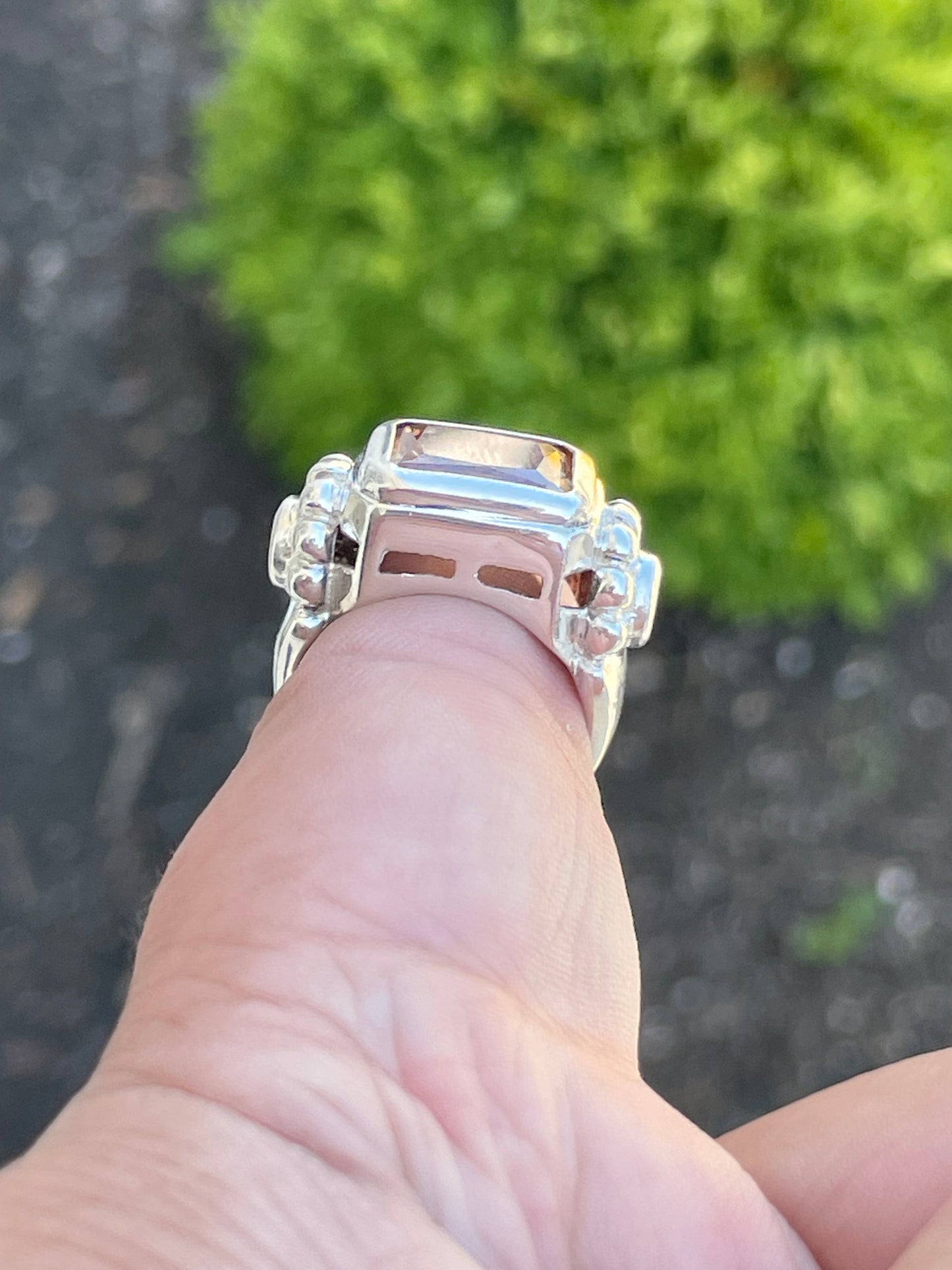 Designer ClD Clyde Duneier 5.65ct Champagne Topaz Ring Size 7.5