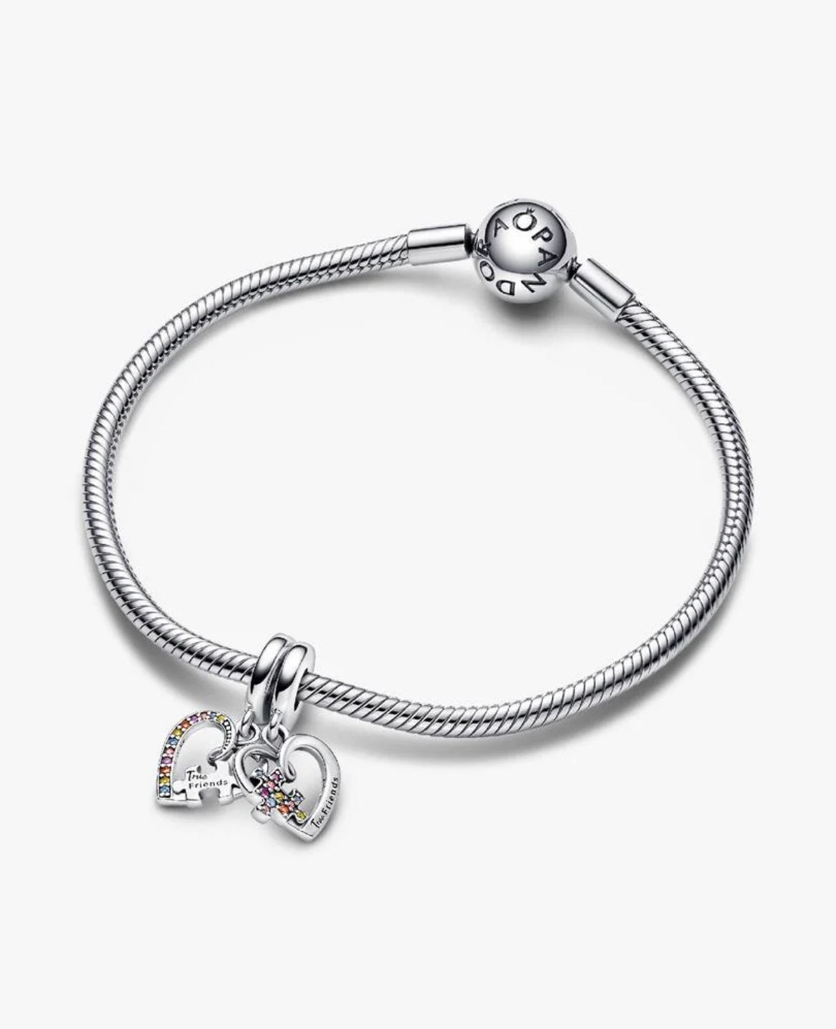 Puzzle Piece Hearts Splittable Friendship Dangle Charm 792239C01