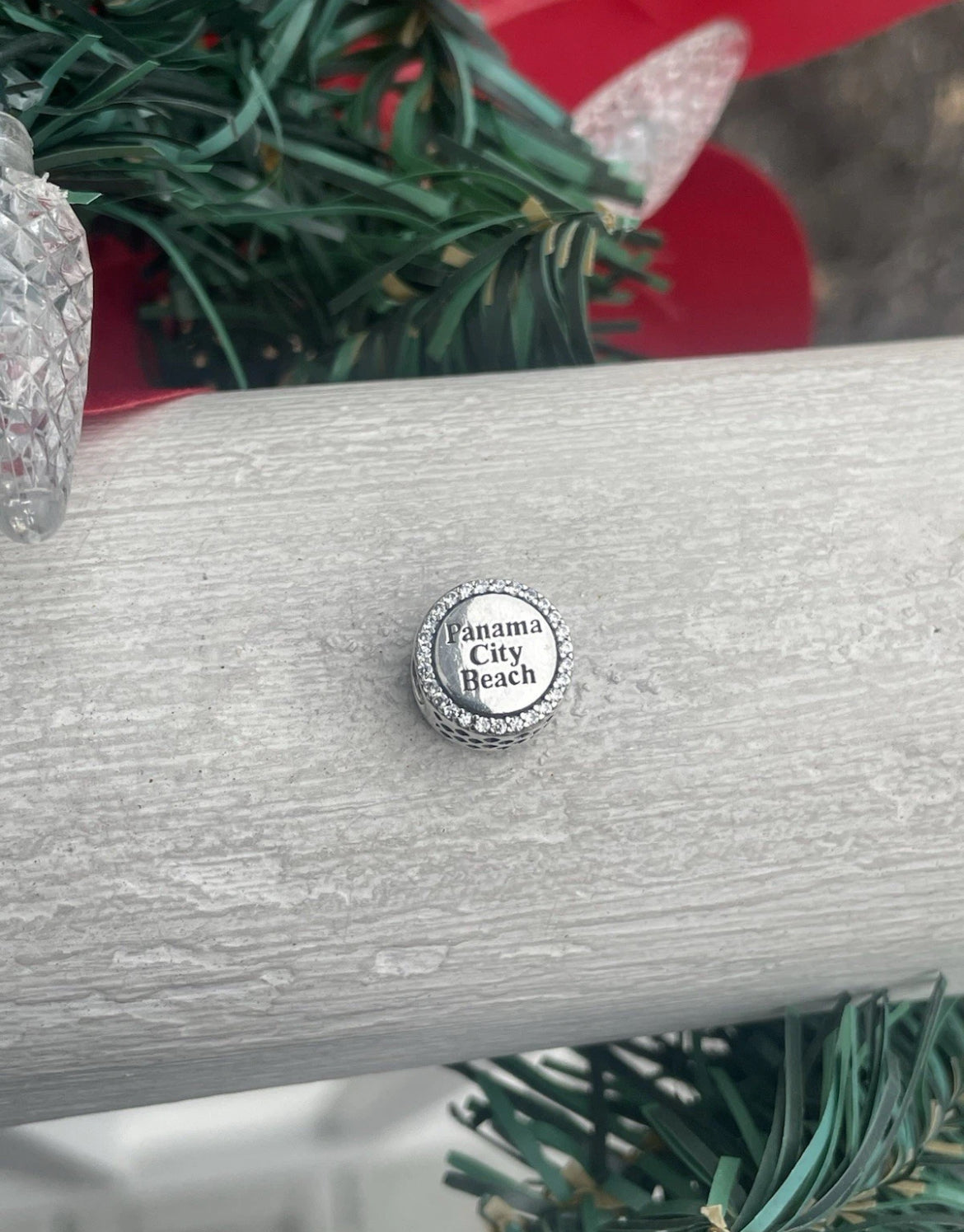 Pandora Panama City Beach Florida Exclusive Round Signet Travel Charm
