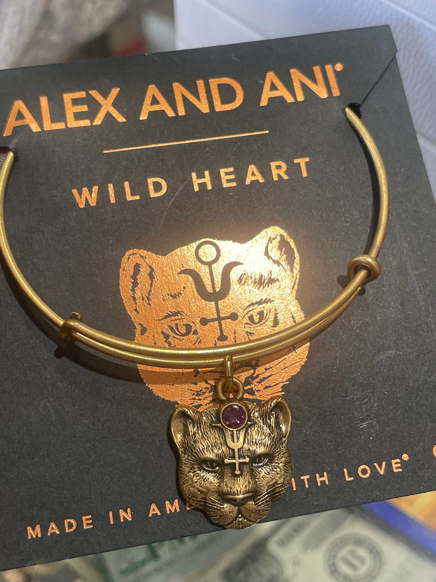 Alex and Ani Wild Heart Gold Tone Bracelet