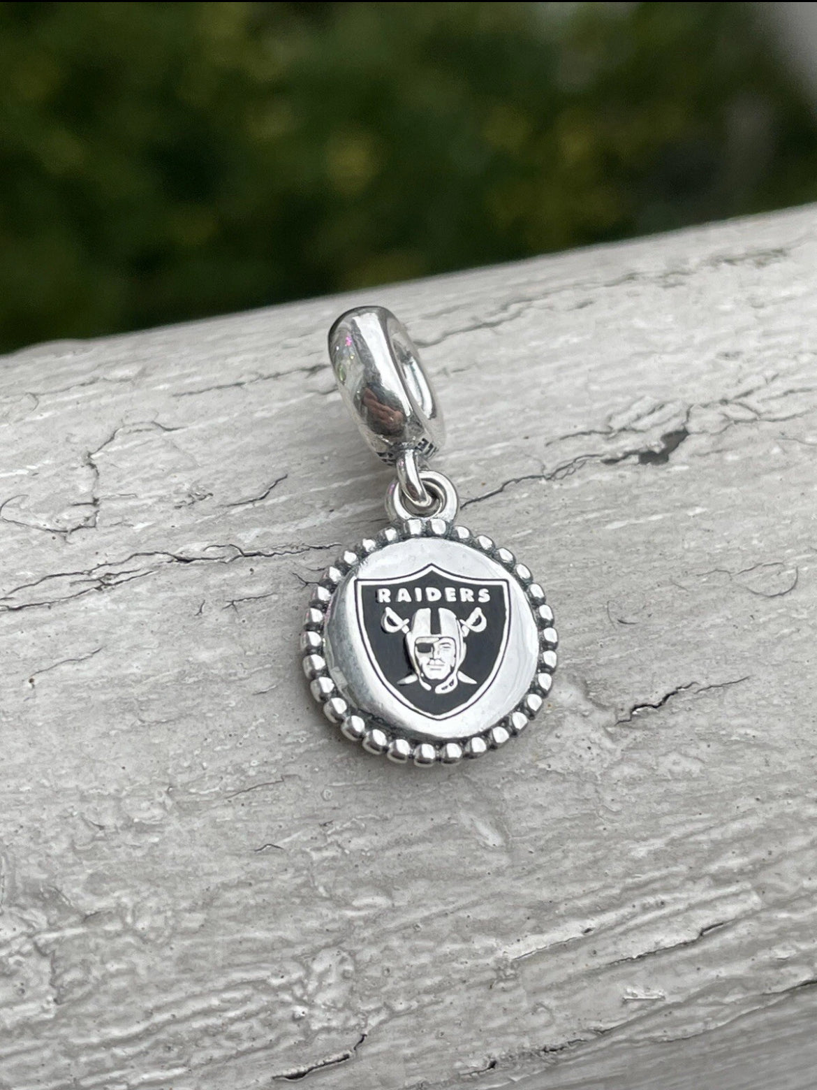 Pandora Las Vegas Raiders NFL dangle Charm