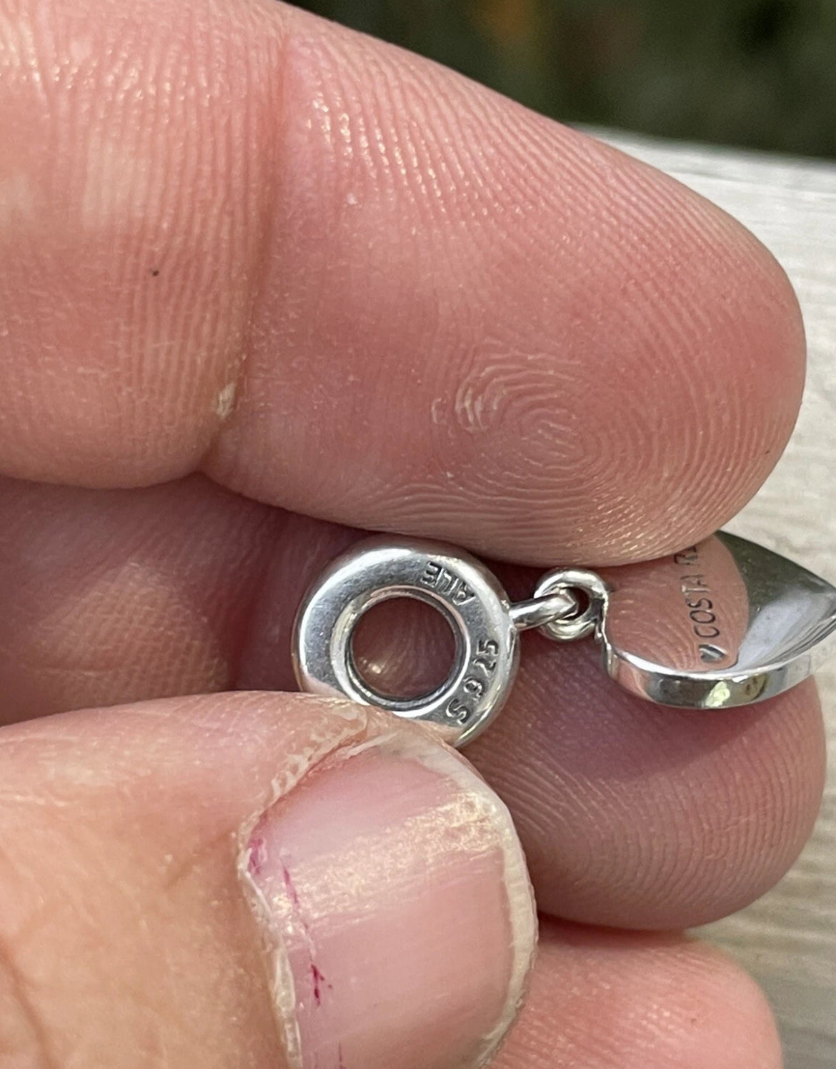 Pandora Costa Rica Country Heart Flag Exclusive Travel Dangle Charm