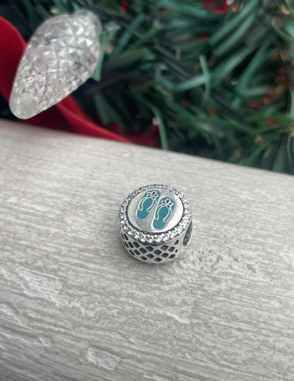 Pandora Panama City Beach Florida Exclusive Round Signet Travel Charm