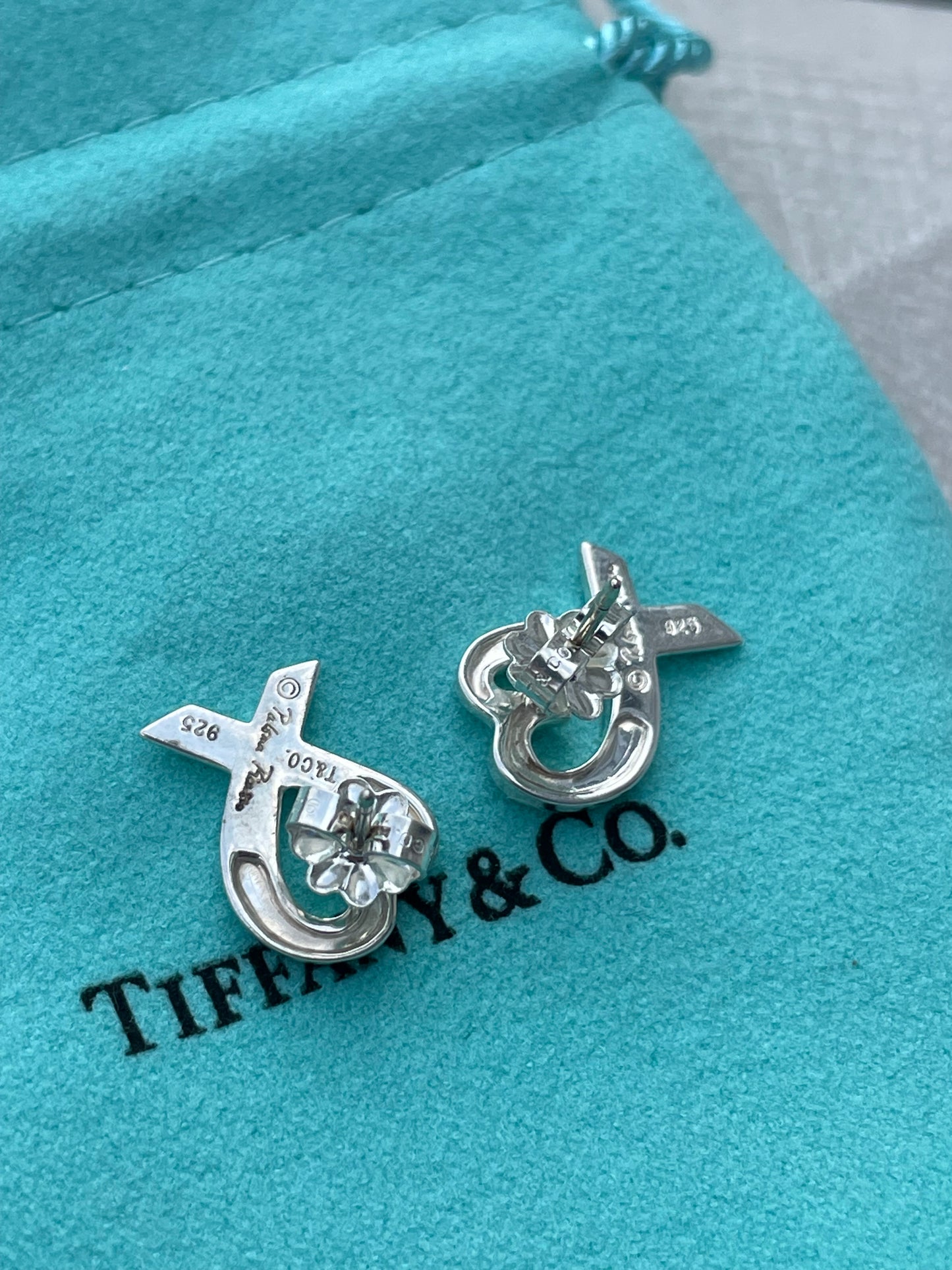 Genuine Tiffany&Co Paloma Picasso Loving Heart Earrings