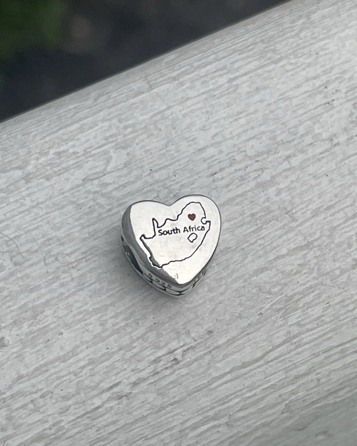 Rare Pandora South Africa Country Exclusive Heart Map Charm