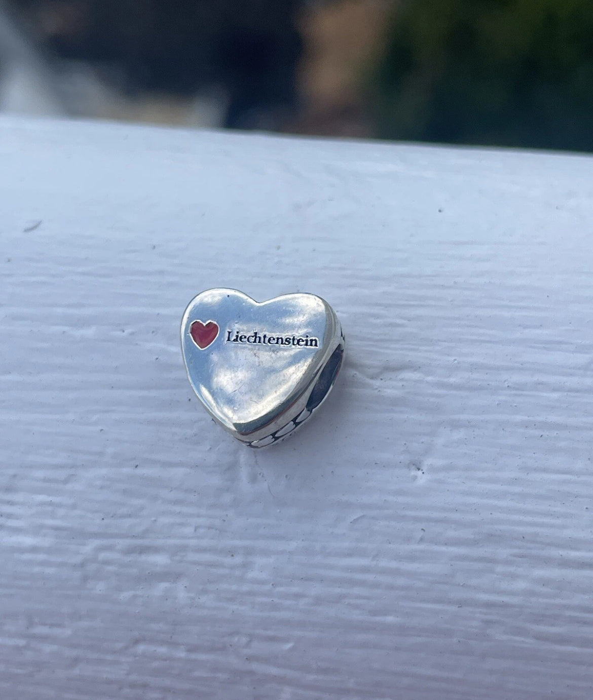 Pandora Liechtenstein Exclusive Flag Heart Travel Charm