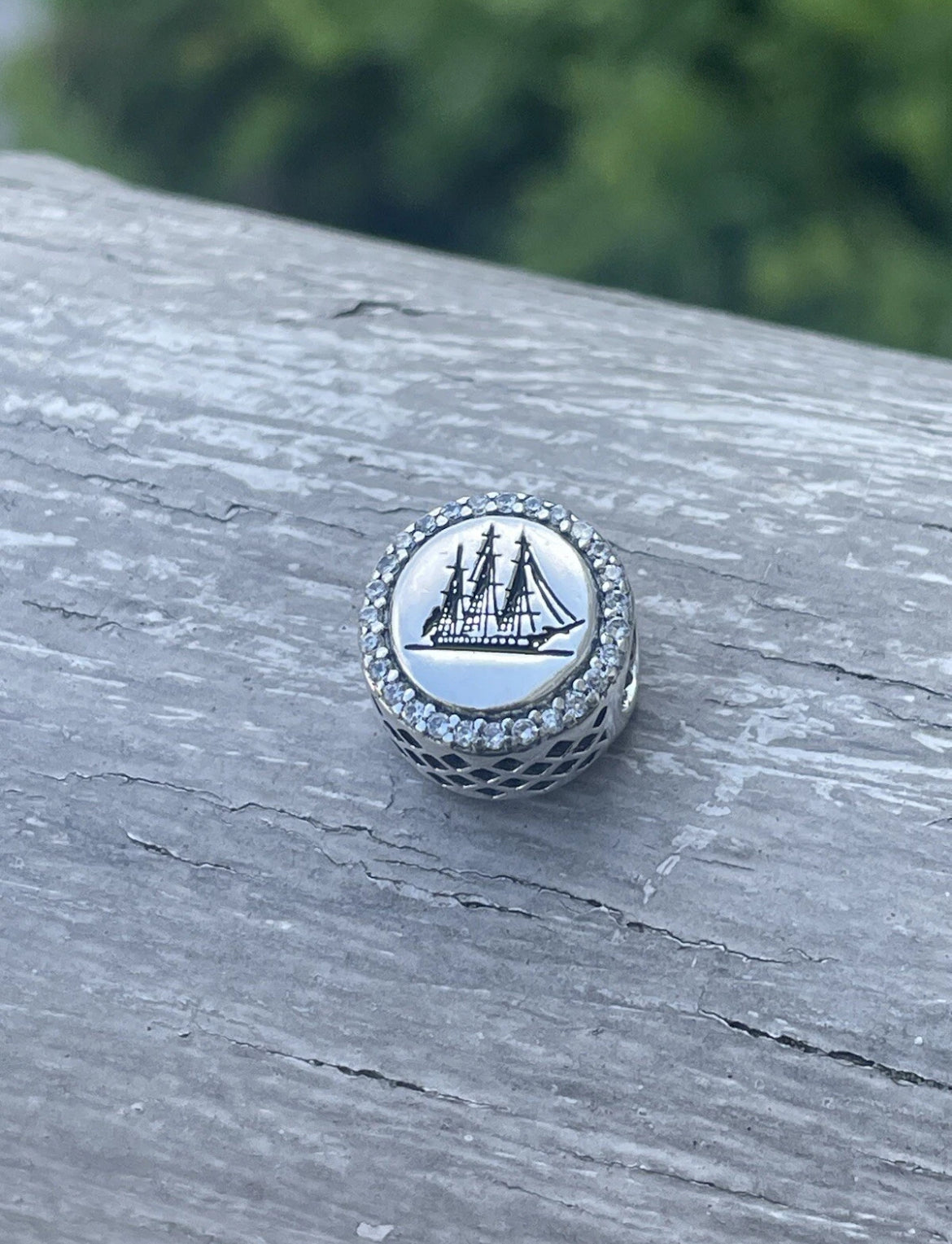 Pandora Boston Massachusetts State Exclusive Iconic Ship Signet Travel Charm