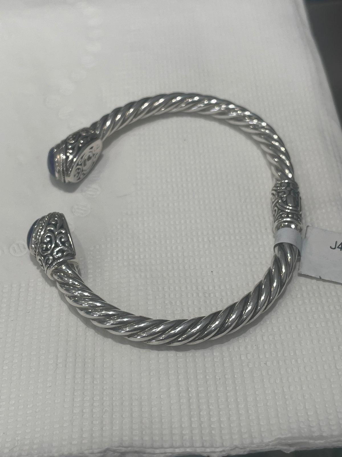 Sarda Designer Janyl Adair 925 Sterling Silver Tanzanite Cable Bracelet