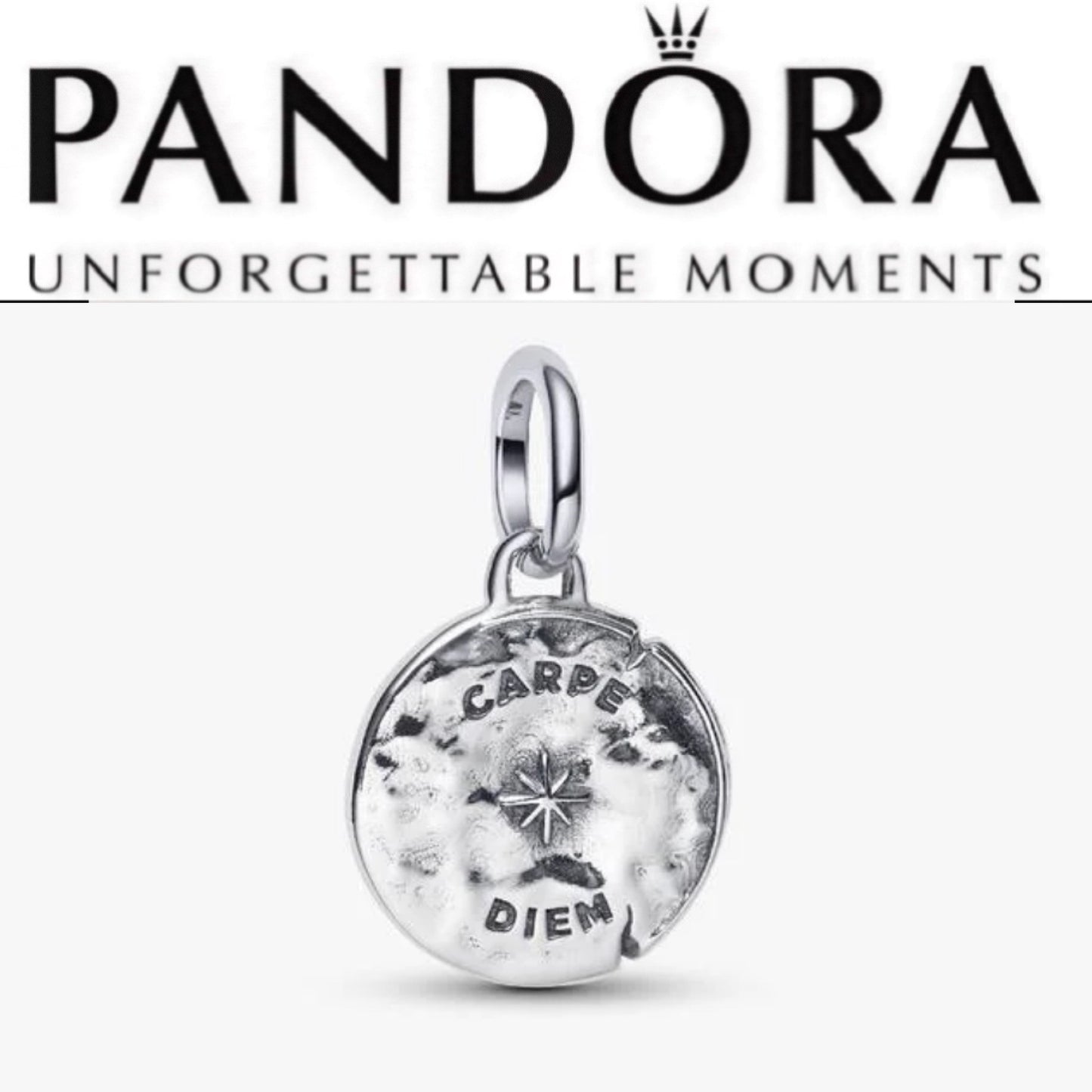 Pandora ME Carpe Diem Skull Medallion Charm 794089C01