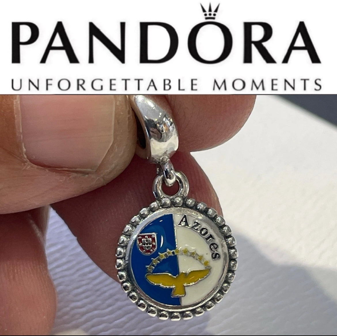 Pandora Azores Islands Exclusive Country Flag Colors Dangle Moments Charm