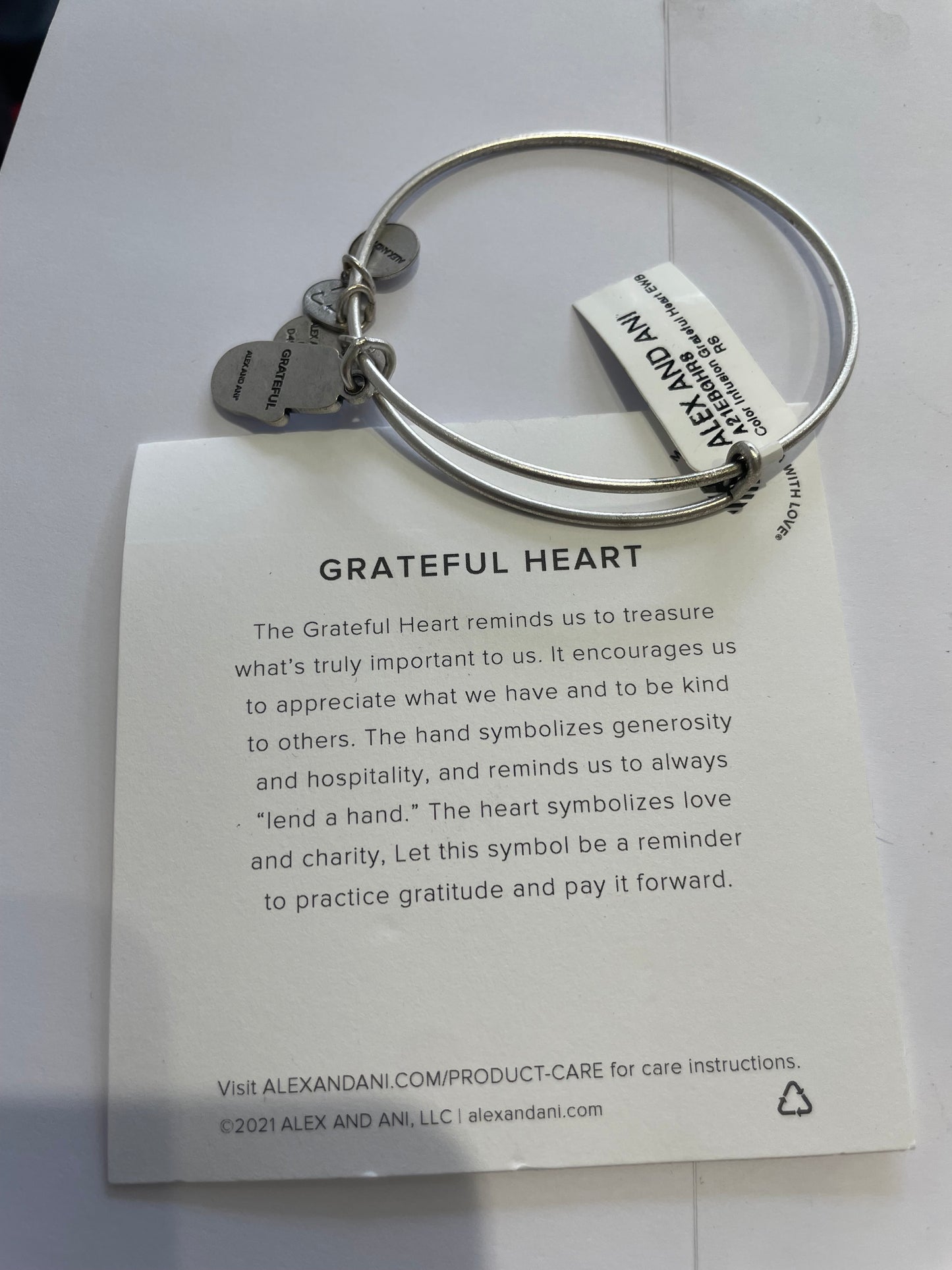 Alex and Ani Hamsa Hand of God Silver Color Bracelet