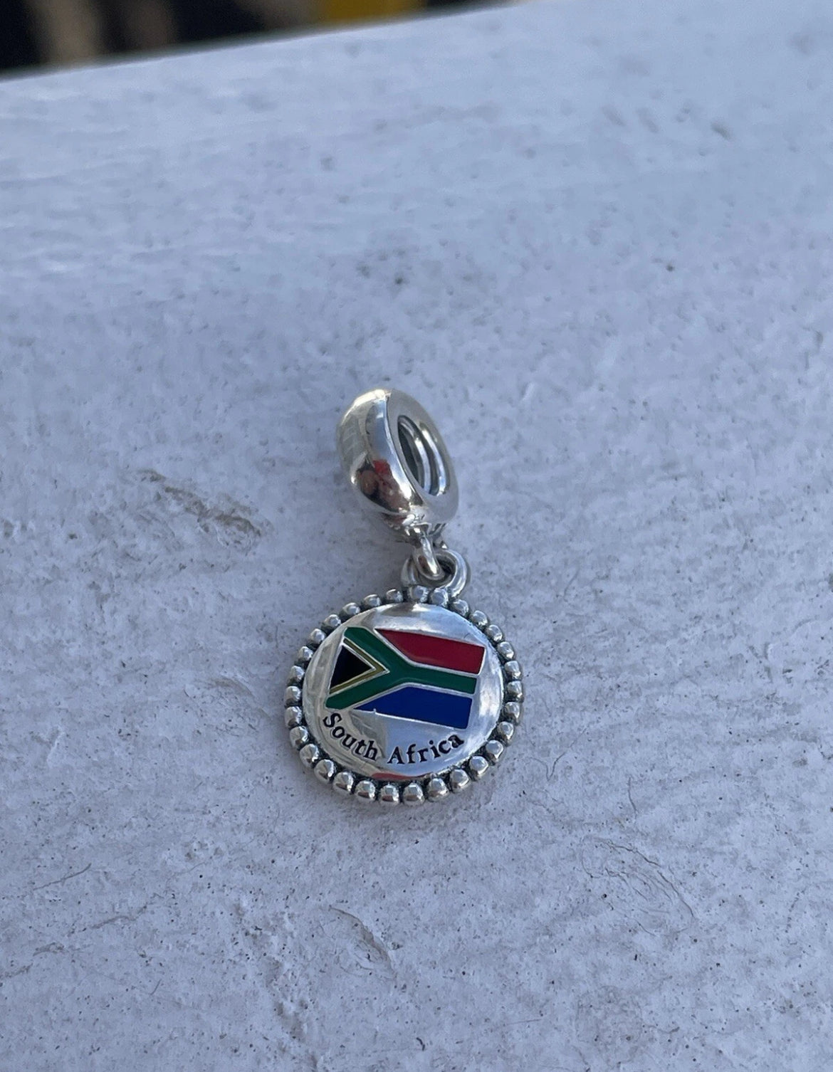 Rare Pandora South Africa Country Exclusive Flag Dangle Charm