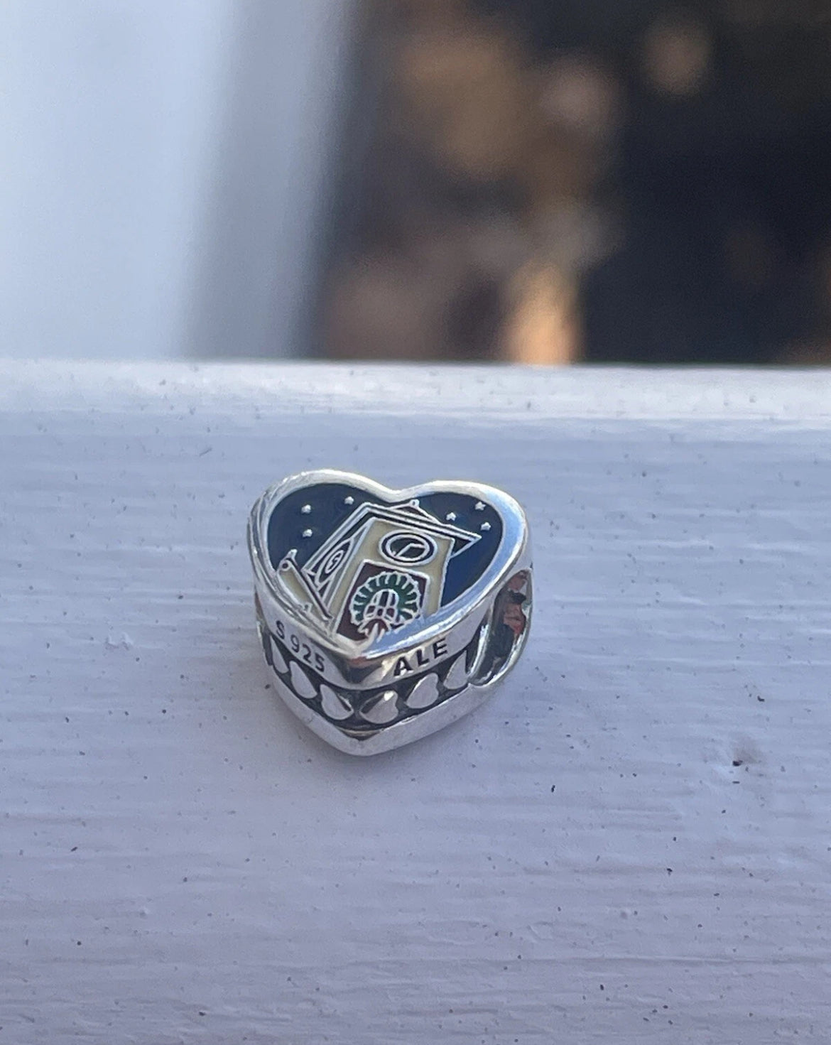 Pandora New Bern North Carolina State Exclusive Travel Destination Christmas Heart Charm
