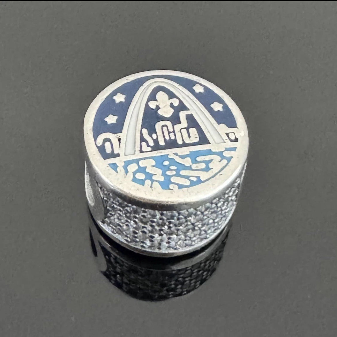 Rare Pandora Saint Louis Arch Monument Exclusive Vacation Button Charm