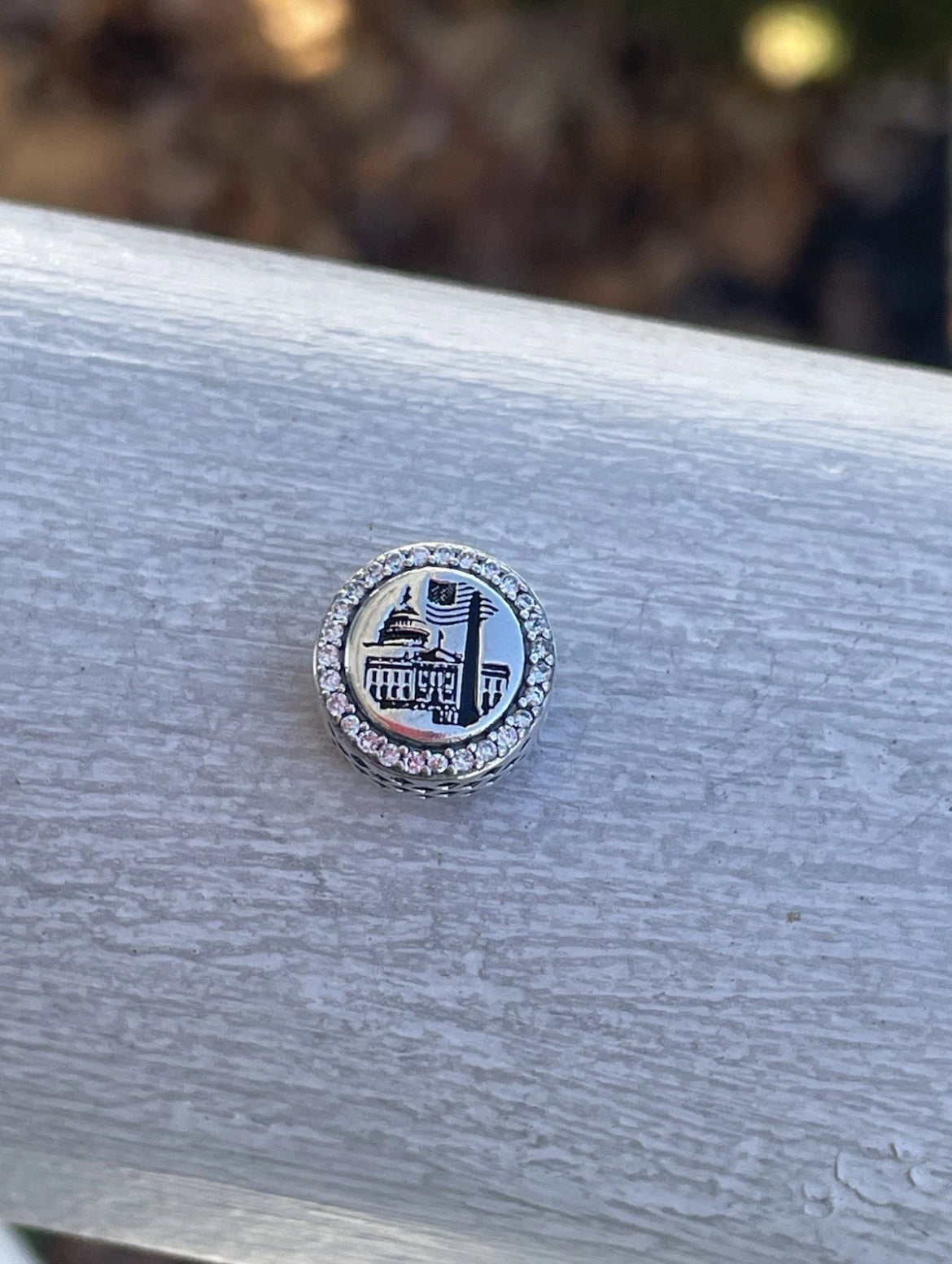 Pandora Washington D.C. Exclusive Round Signet Travel Dangle Charm