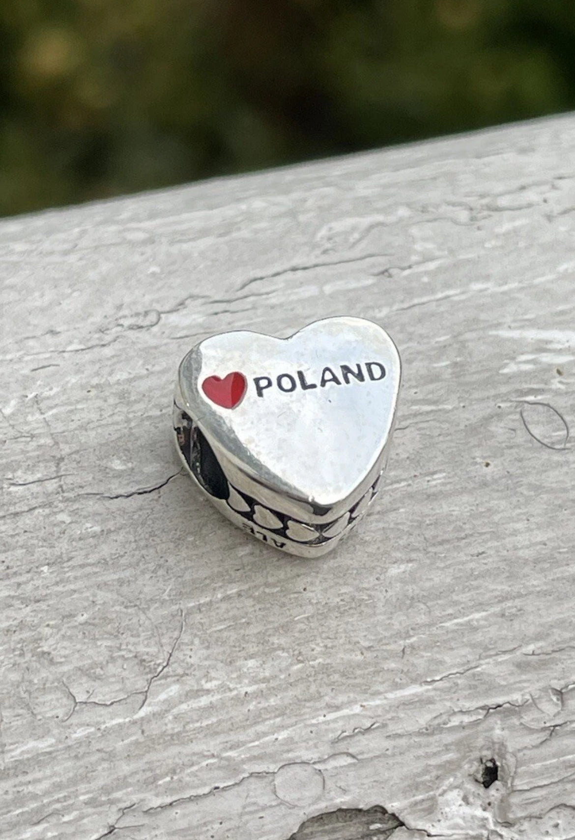 Pandora Country of Poland Exclusive Flag Heart Charm