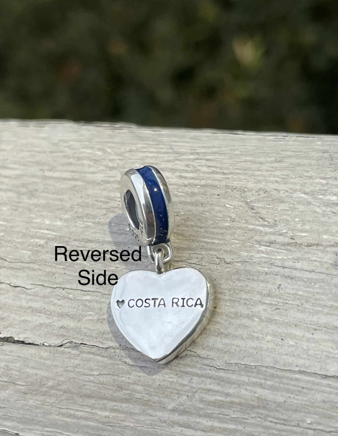 Pandora Costa Rica Country Heart Flag Exclusive Travel Dangle Charm
