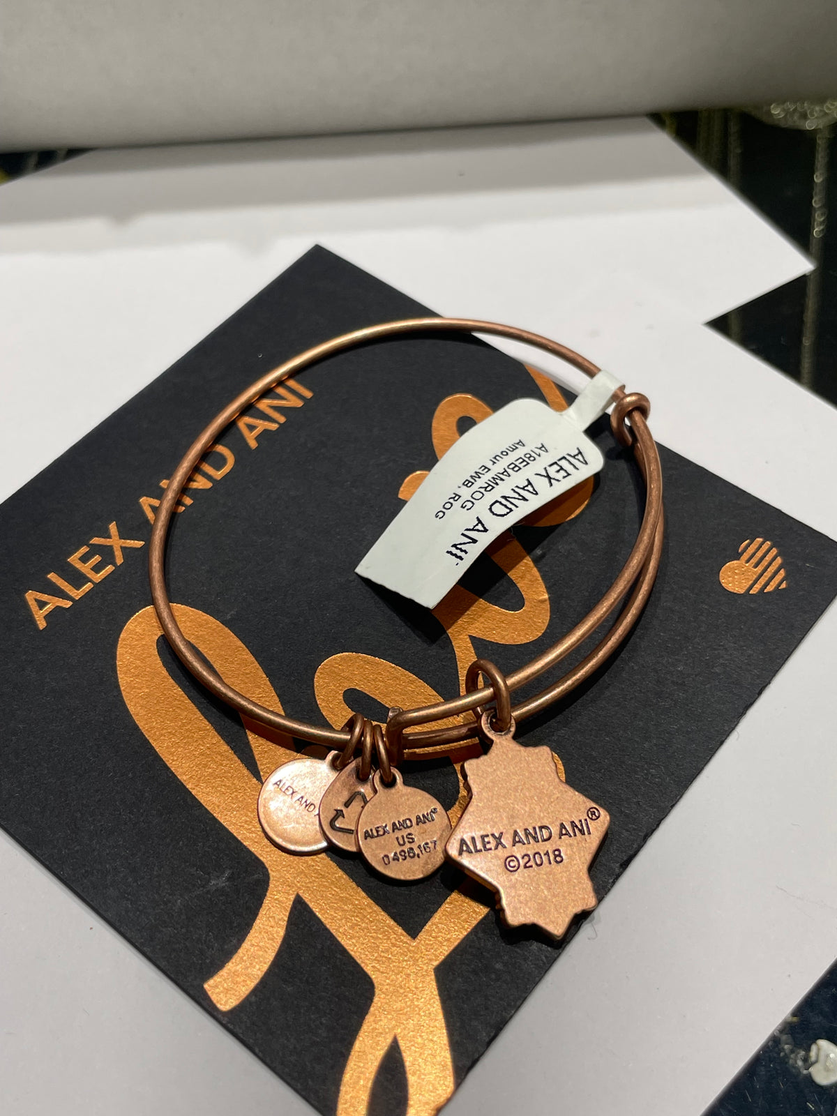 Alex and Ani Rose Gold Tone Amour Love Bracelet - New with Tags and Gift Box