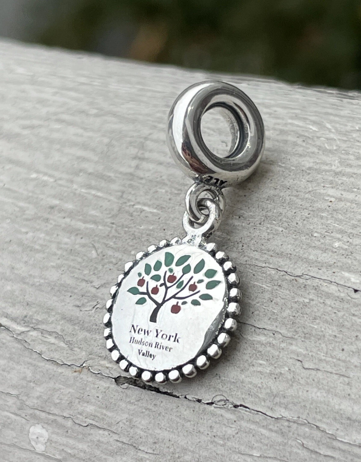 Pandora Hudson Valley New York Exclusive Upstate NY apple tree logo charm