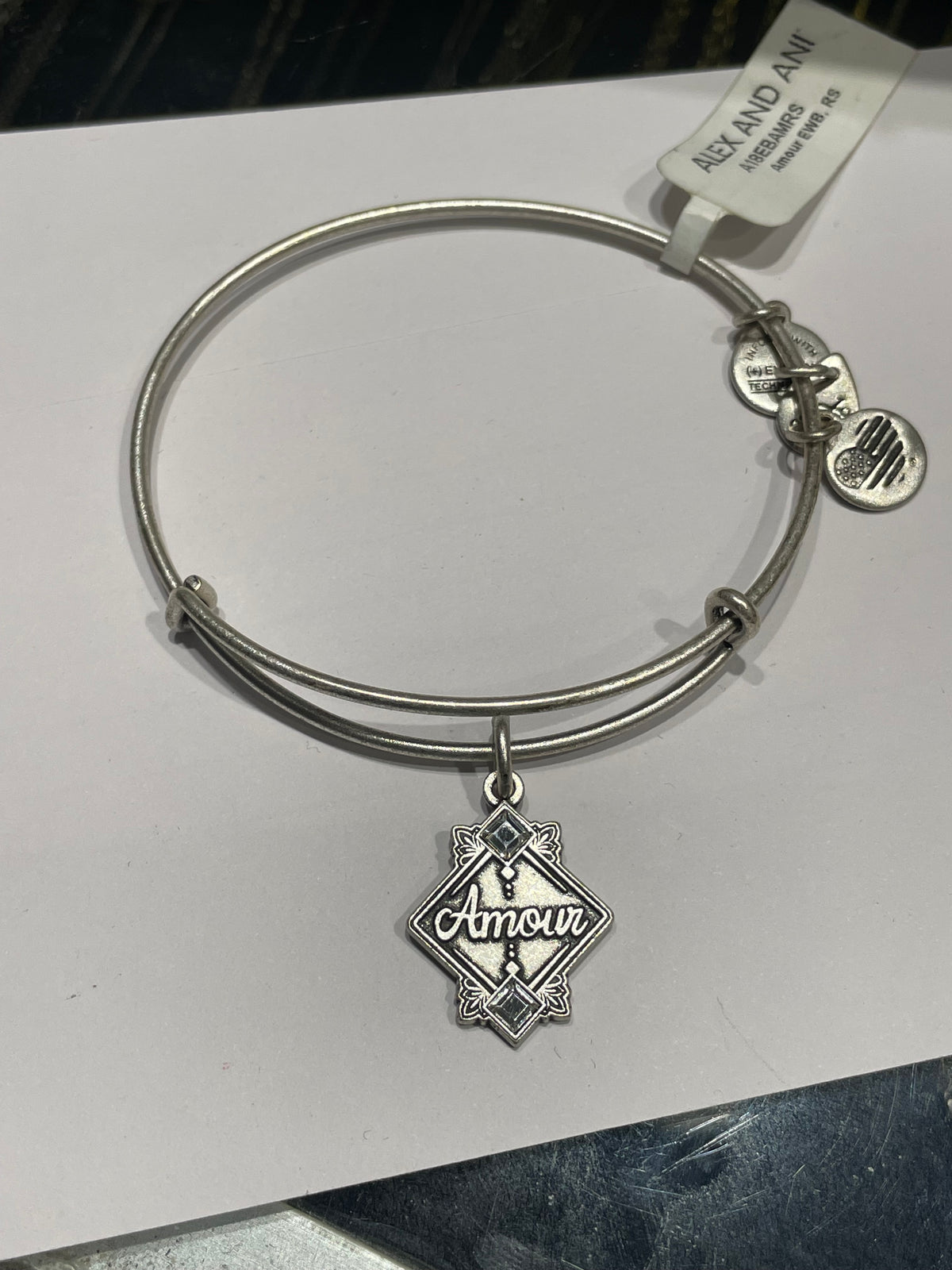 Alex and Ani Silver Tone Amour Love Bracelet - New with Tags and Gift Box