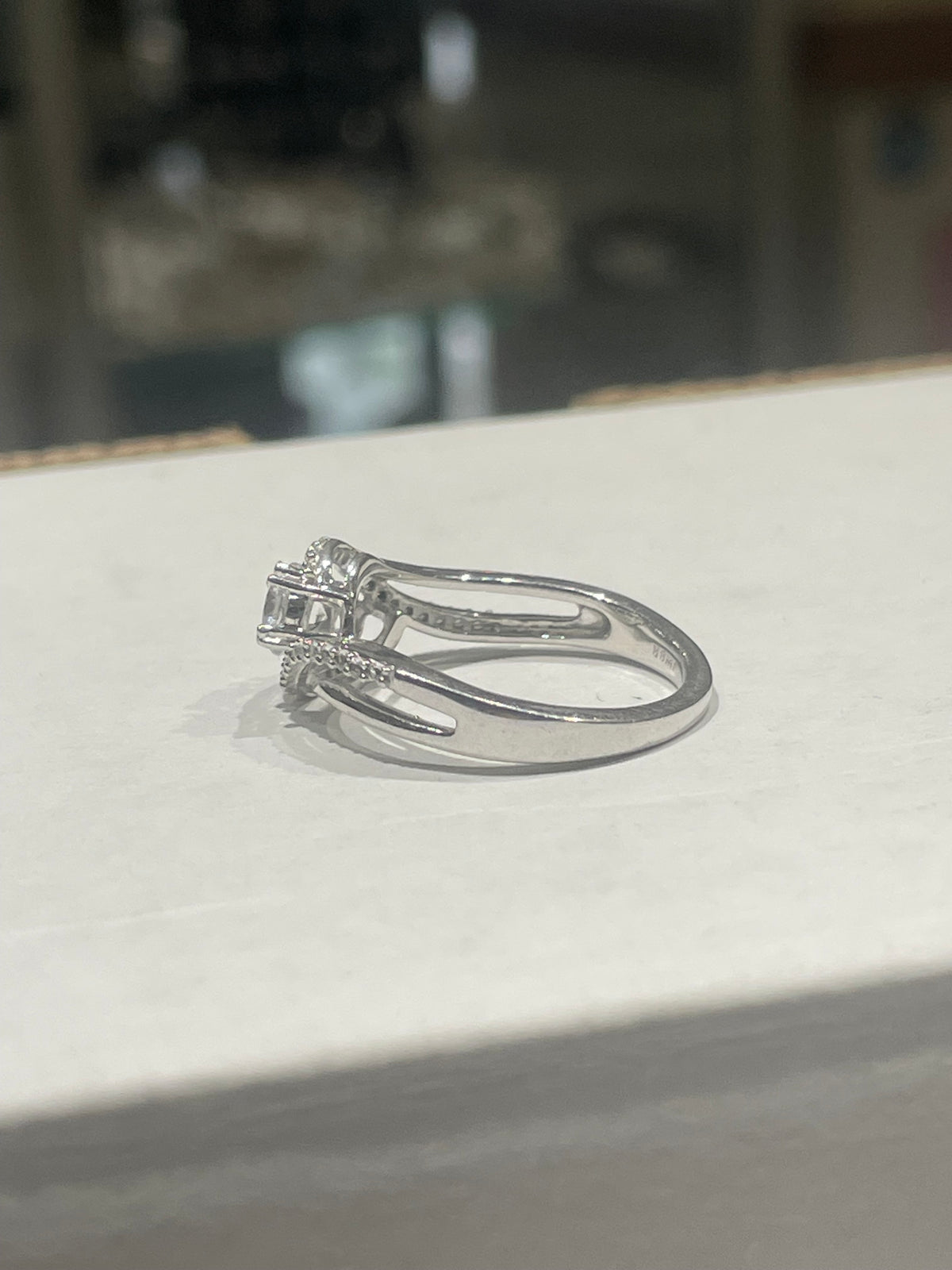 925 Sterling Silver Clear Zirconia Infinity Love Ring