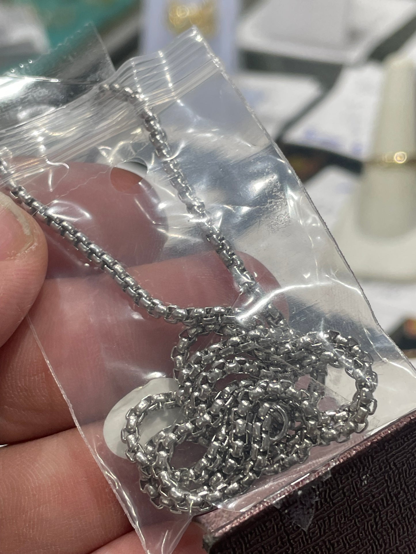 Stainless Steel Irish Cross Amulet Disc Necklace
