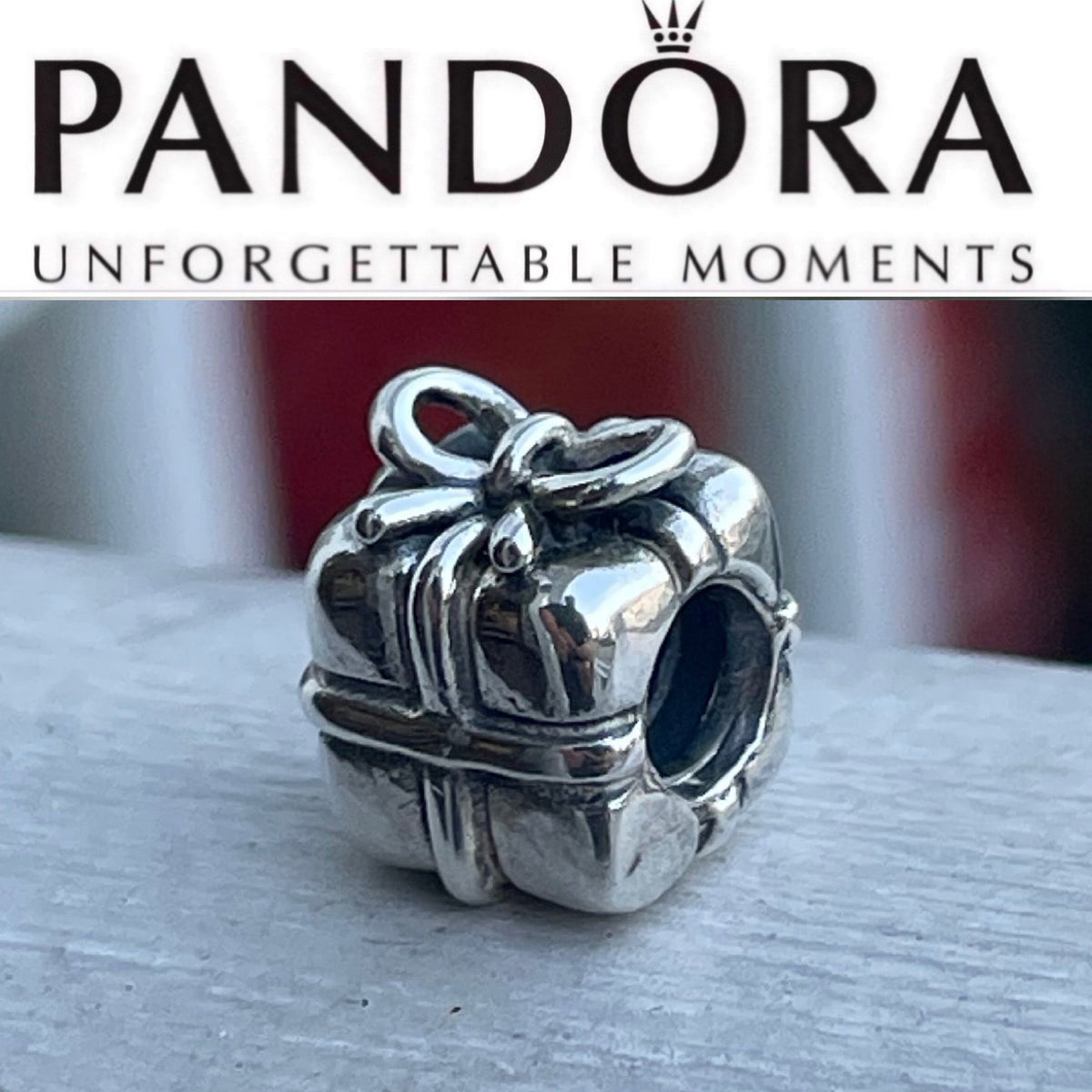 Retired Pandora Present Gift Box Charm 790300