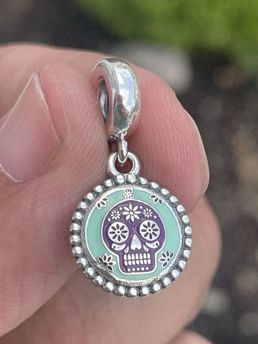 Pandora Mexico Country Exclusive Calavera Sugar Skull Dangle Moments Charm