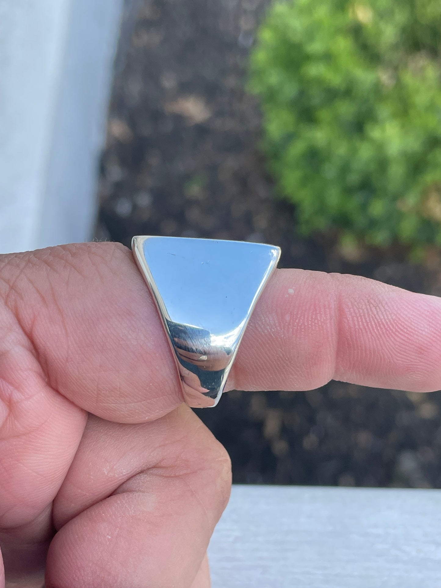925 Sterling Silver Mens Turquoise & Carnelian Inlay Signet Style Ring Size 11