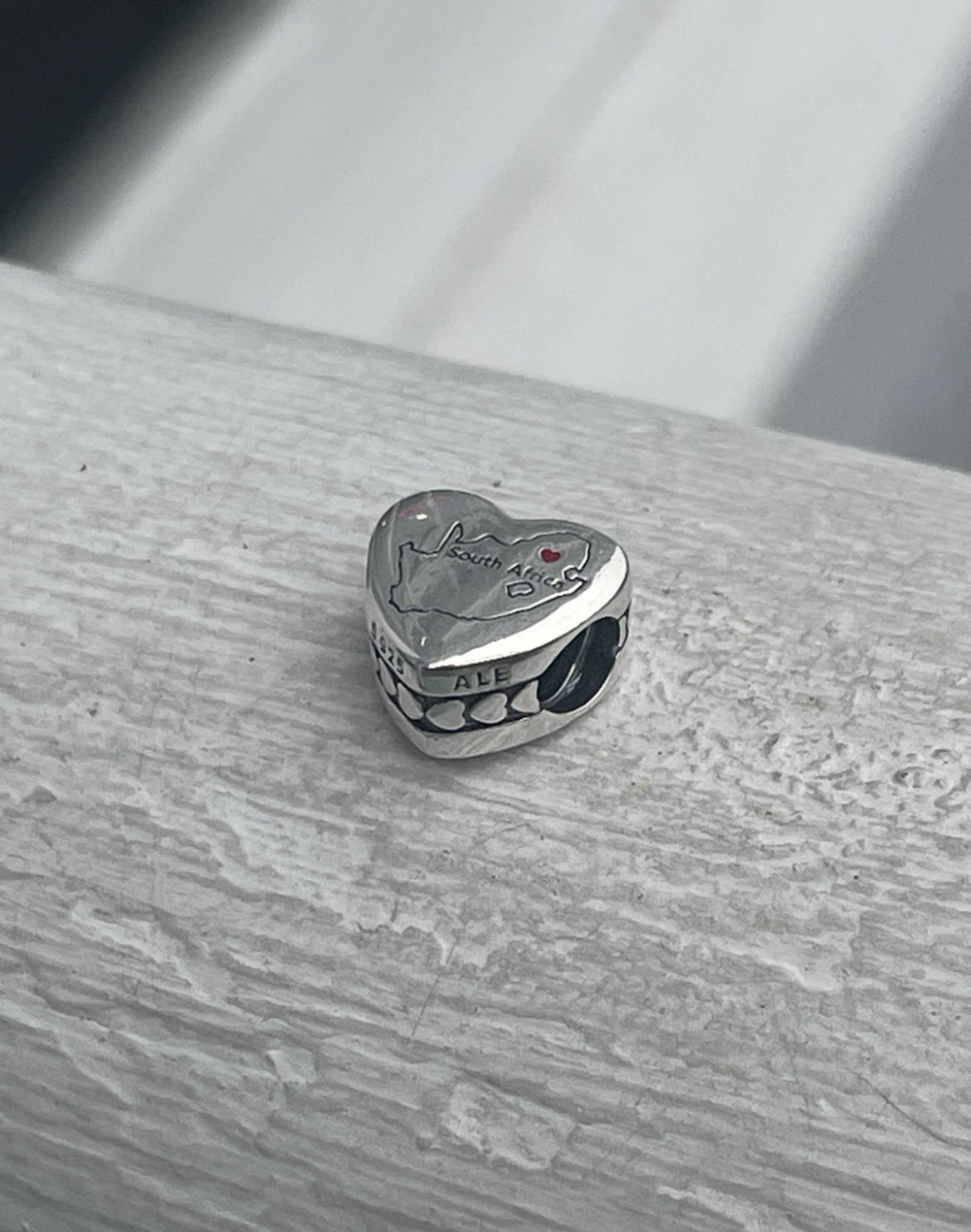 Rare Pandora South Africa Country Exclusive Heart Map Charm