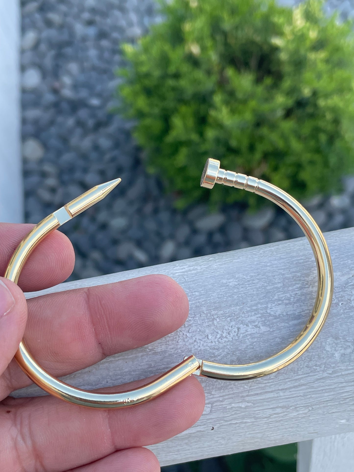 Cartier Style Lookalike Curved Nail Bangle Bracelet