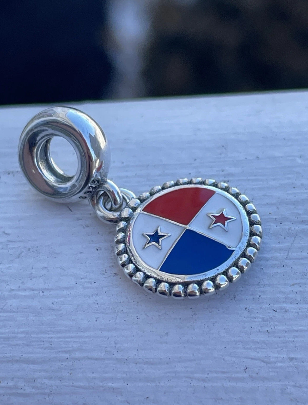 Pandora Panama Flag Country Exclusive Travel Dangle Charm