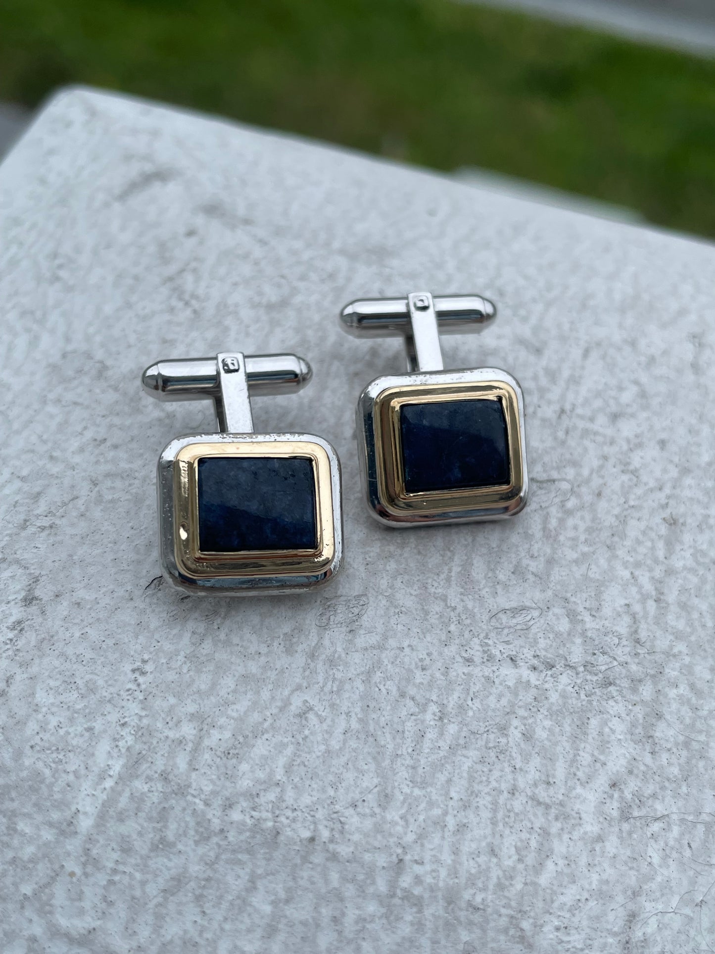 925 Sterling Silver Blue Sodalite Cufflinks