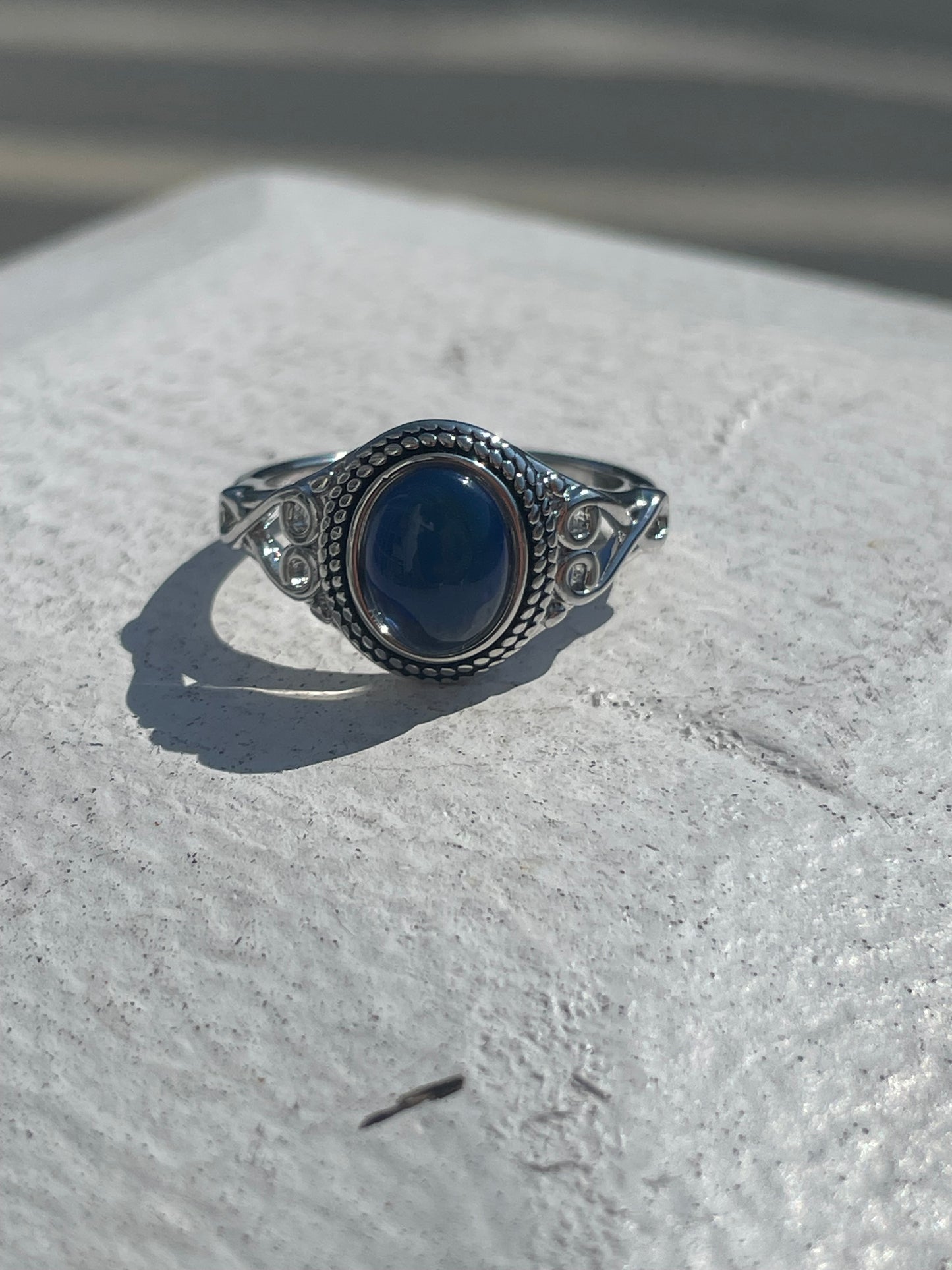 925 Sterling Silver Mood Ring Size 8
