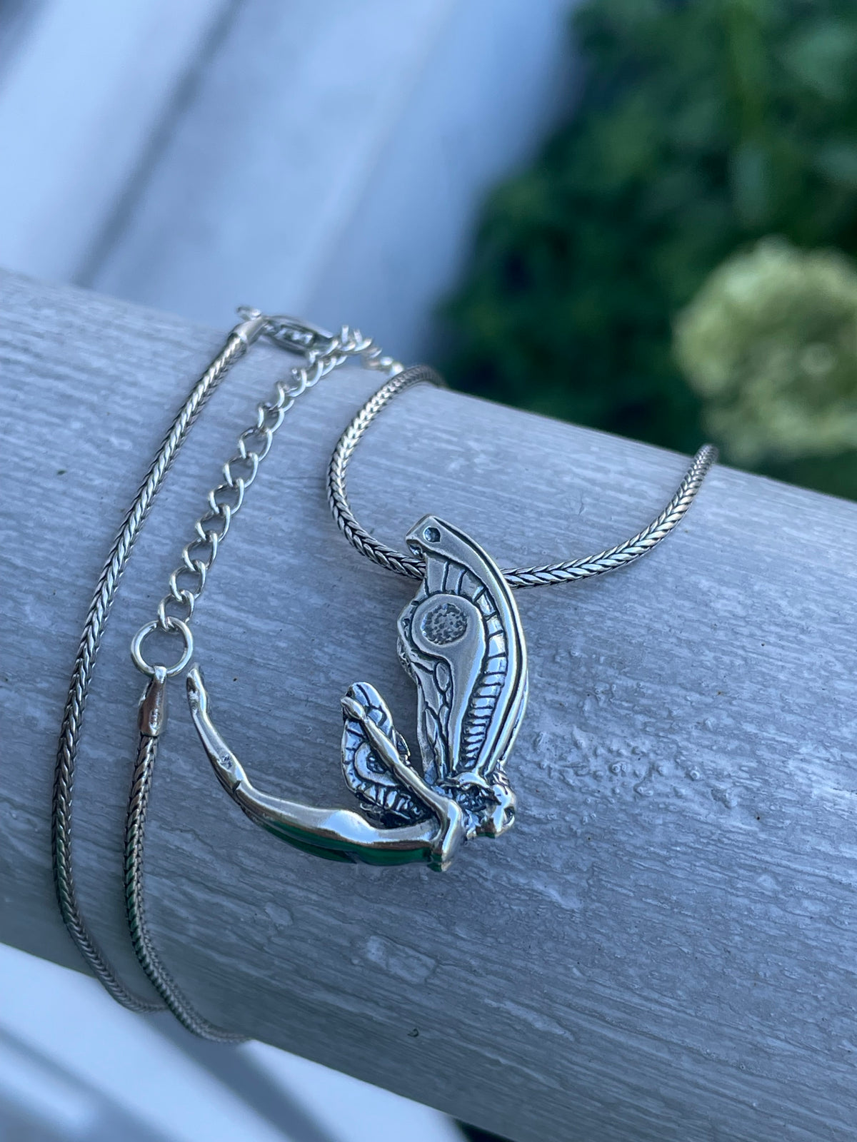 925 Sterling Silver Moth Fairy Necklace