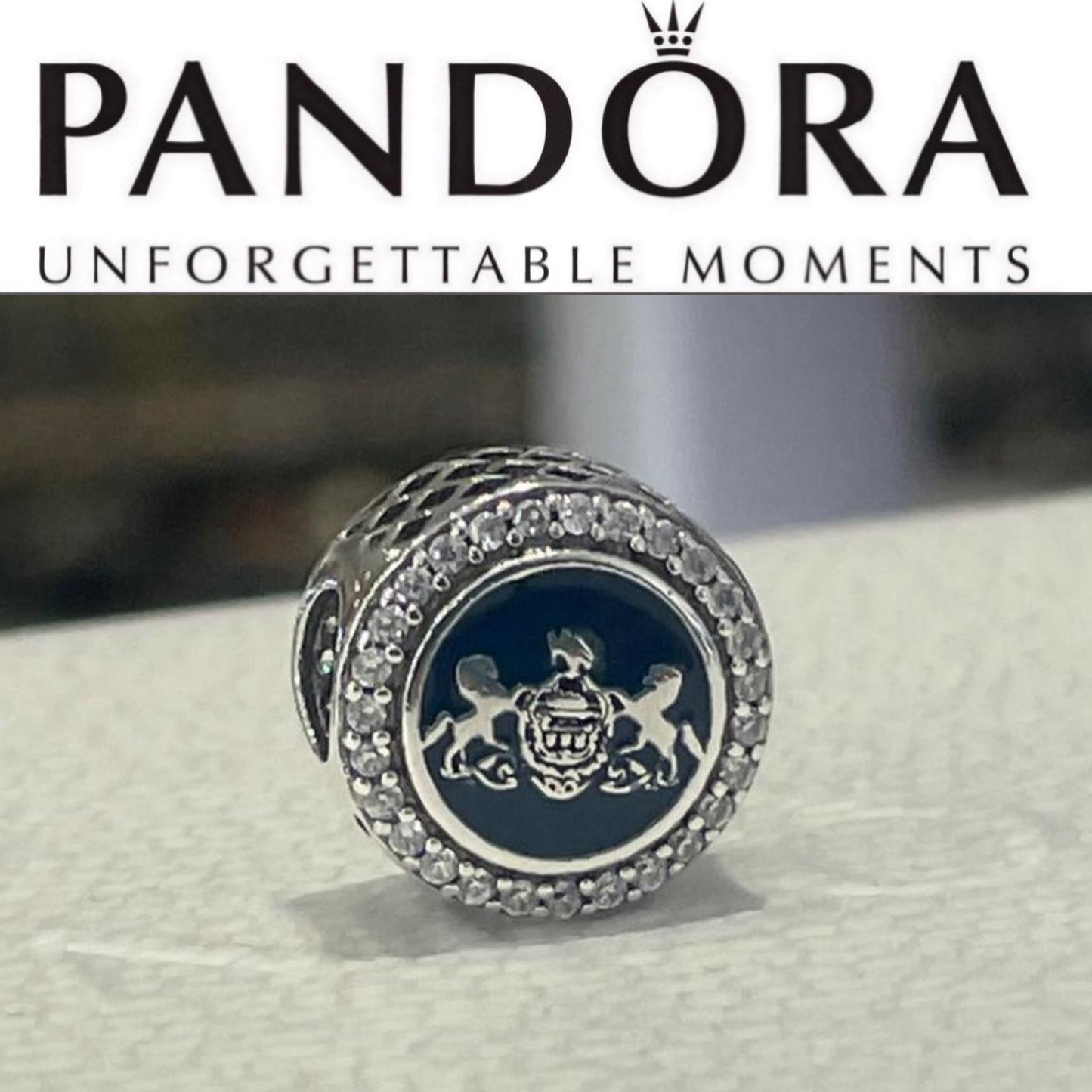 Pandora Pennsylvania State Exclusive Flag Signet Travel Charm
