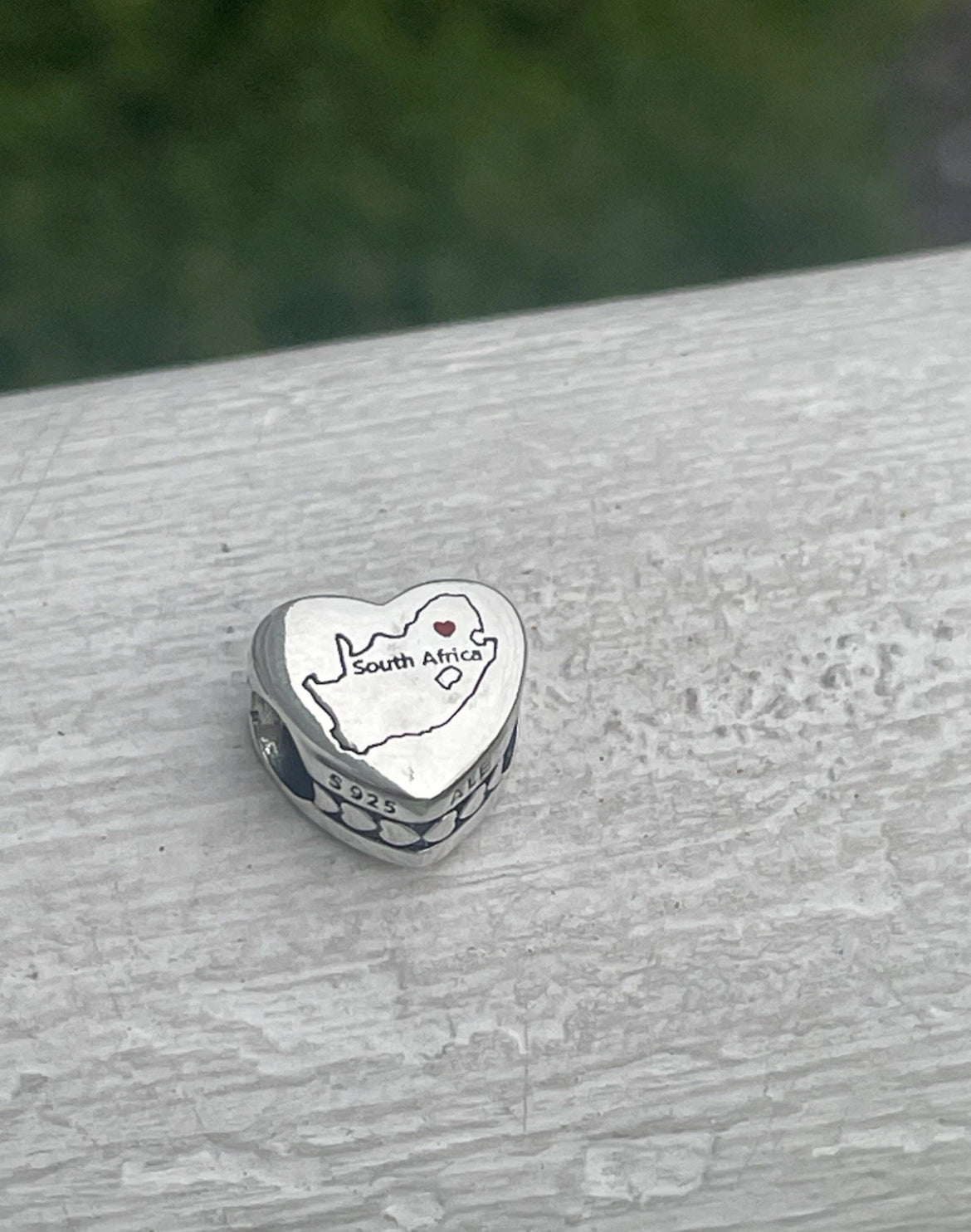 Rare Pandora South Africa Country Exclusive Heart Map Charm