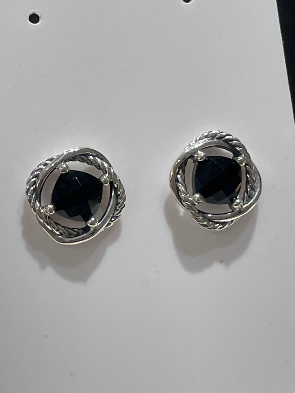 David Yurman Black Onyx Infinity Earrings