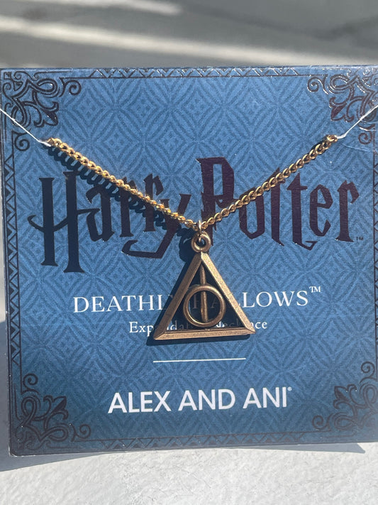 Alex and Ani Gold Tone Harry Potter Deathly Hallows Necklace