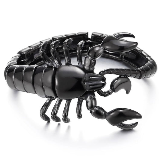 Black Stainless Steel Scorpion Bracelet
