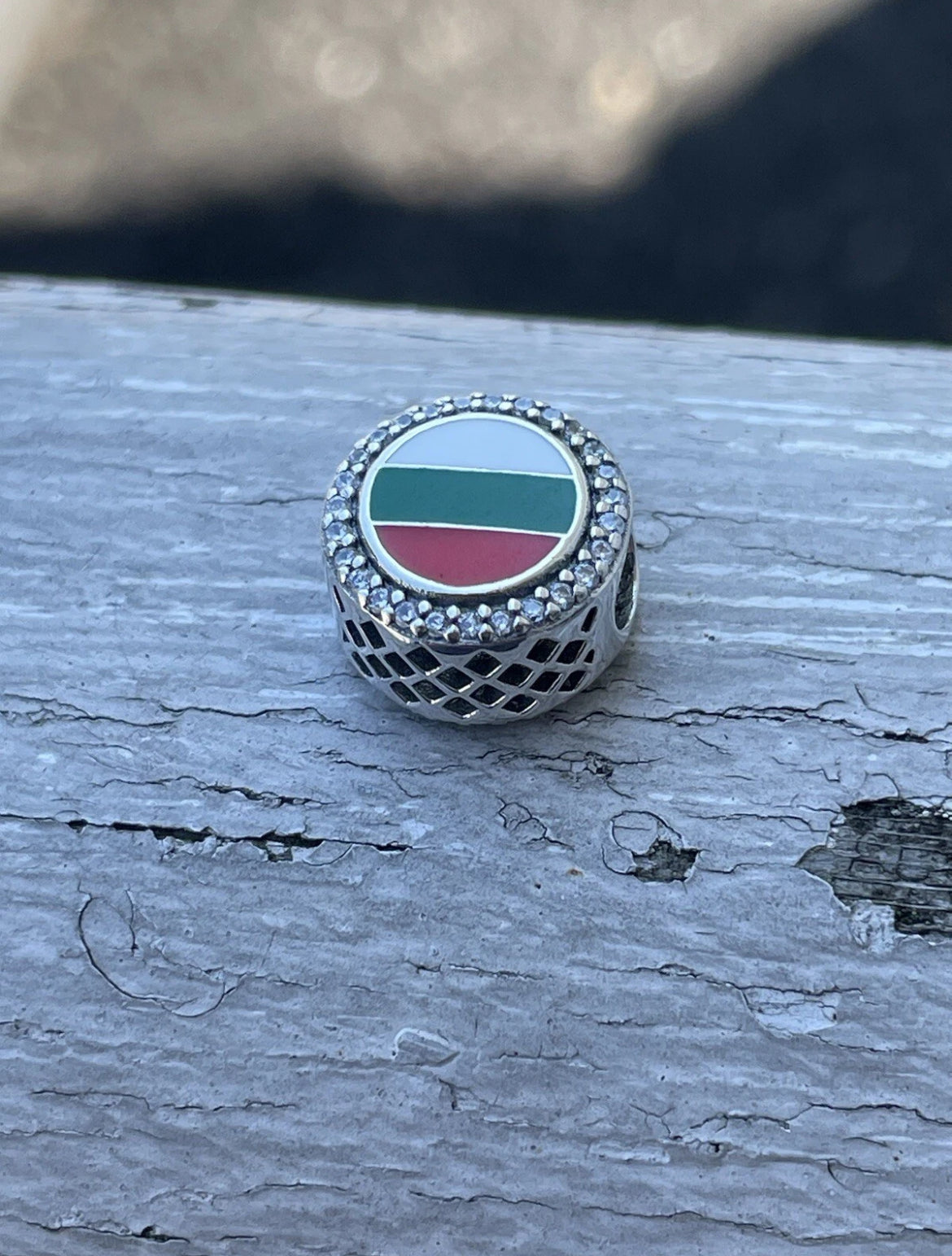 Pandora Bulgaria Country Exclusive Round Signet Flag Charm
