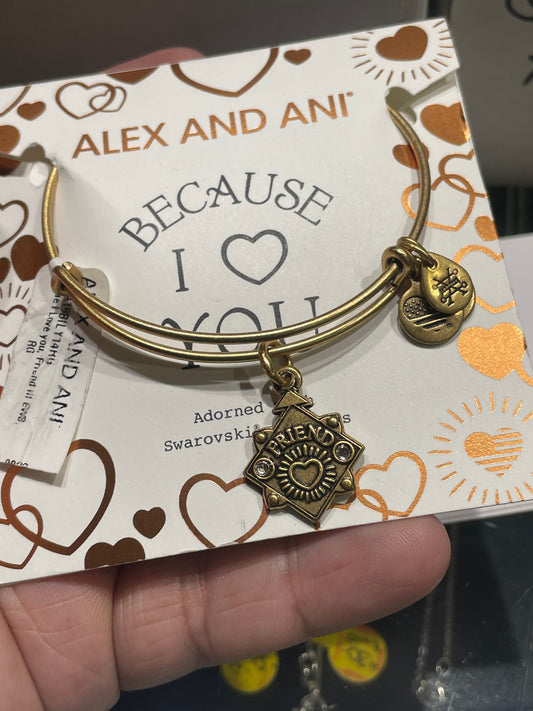 Alex and Ani Friend Gold Color Bracelet New with tags and gift box