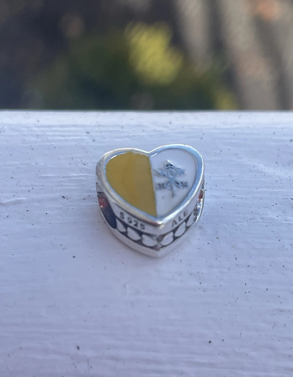 Pandora Vatican Exclusive Flag Heart Travel Charm