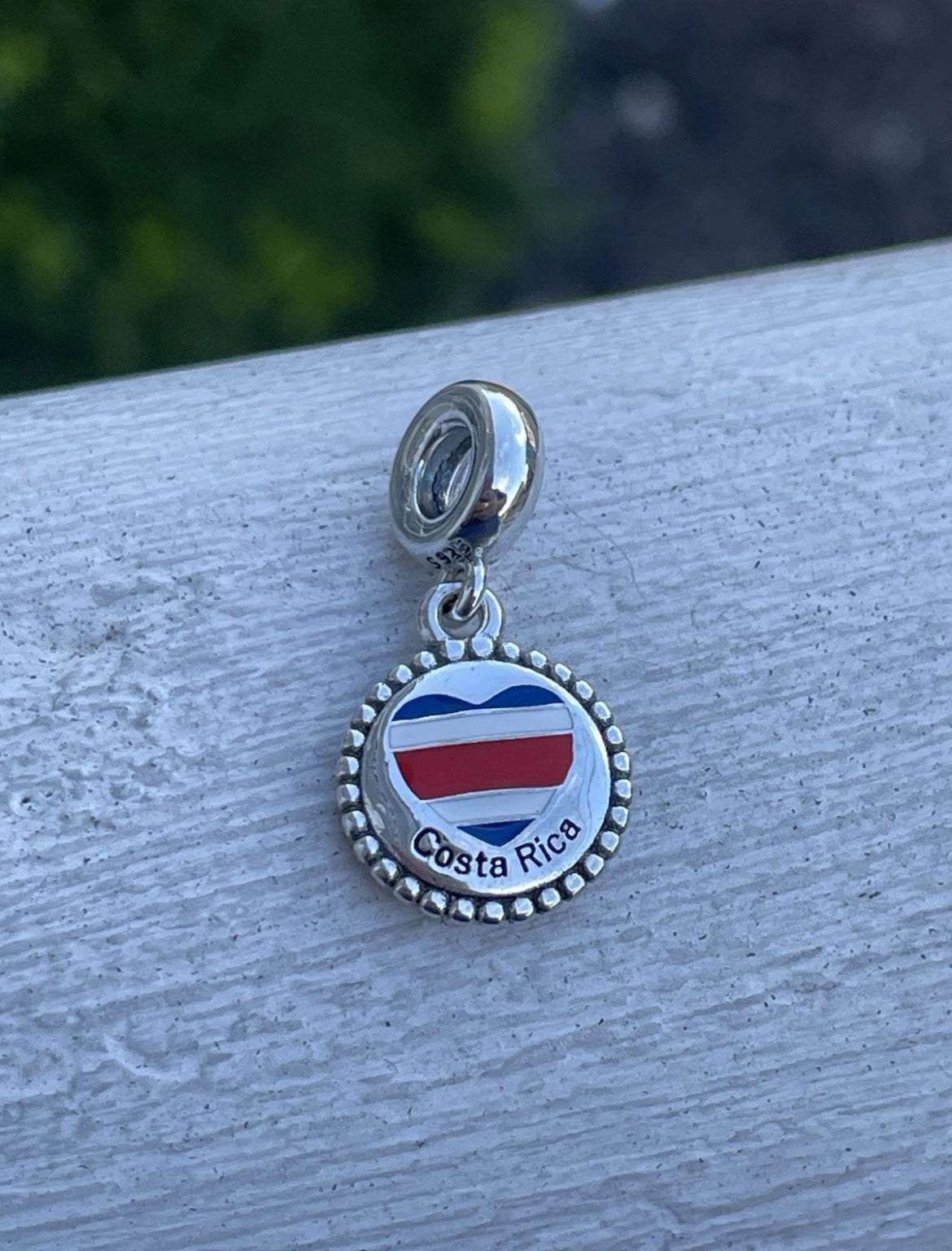 Pandora Costa Rica Country Heart Flag Exclusive Travel Moments Dangle Charm