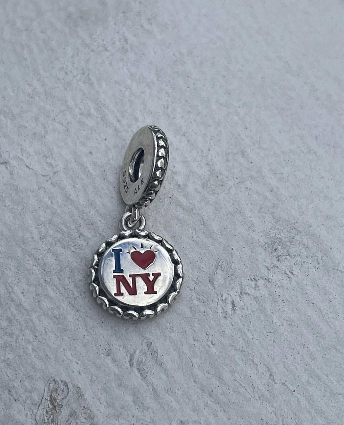 PANDORA New York City NYC I Love NY Dangle Liberty Charm