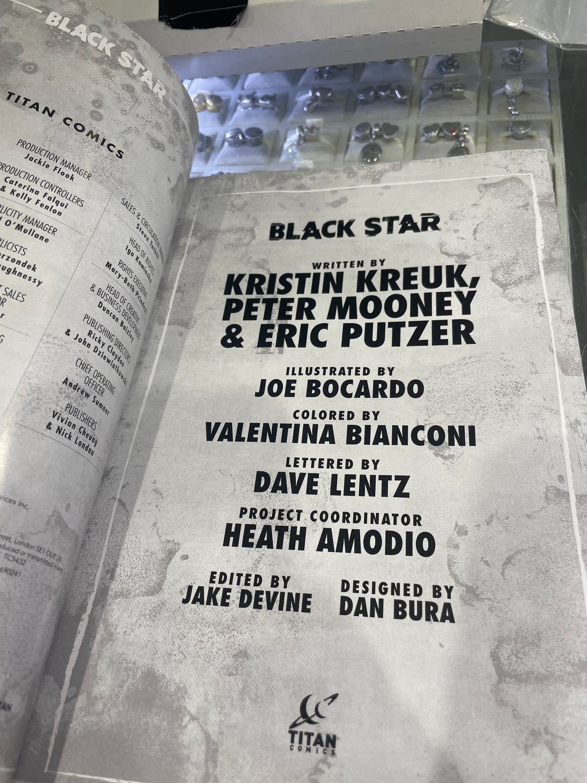 Signed x3 Black Star #1 Madwoman’s Library Exclusive Variant Cover signed by Kreuk, Mooney, and Putzer