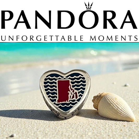 Pandora State of Rhode Island Exclusive Map Reversible Travel Charm