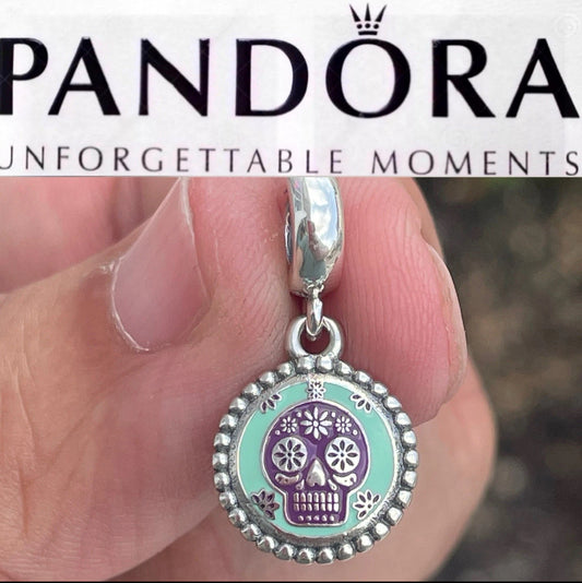 Pandora Calavera Sugar Skull Mexico Exclusive Dangle Moments Charm