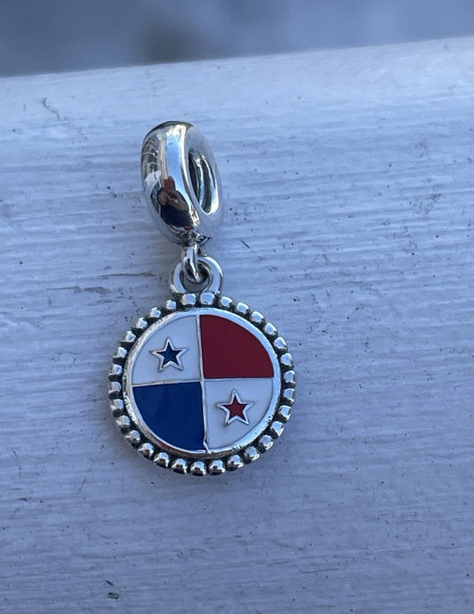 Pandora Panama Flag Country Exclusive Travel Dangle Charm