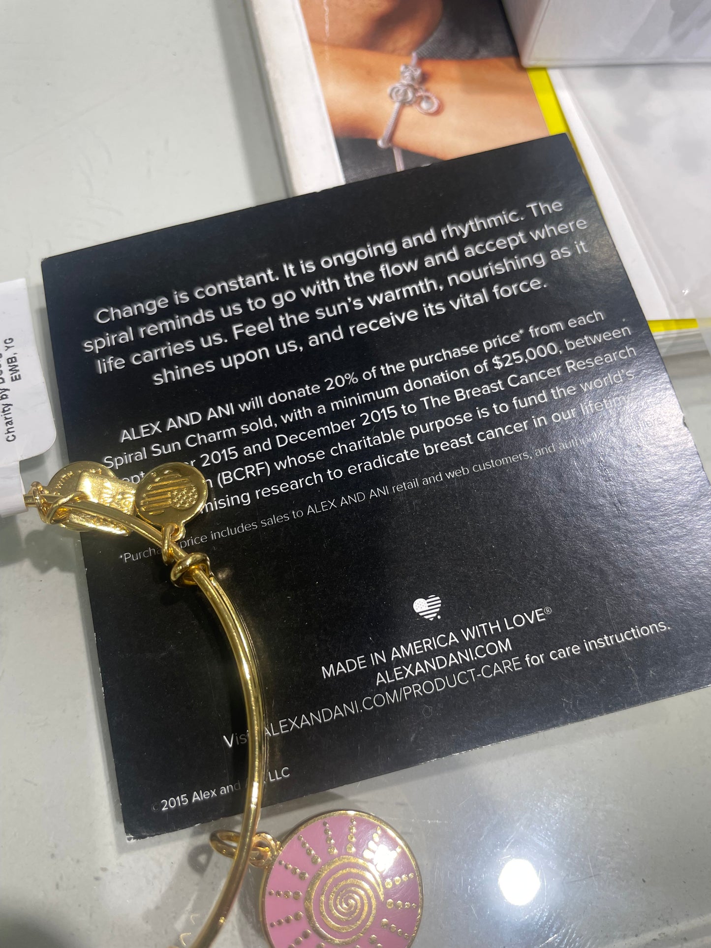 Alex and Ani Spiral Sun Gold Tone Bracelet